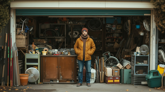 Garage safety cleanup sorting items